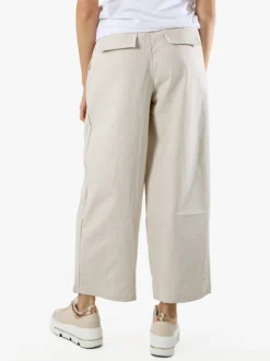 Solada Pantaloni donna barrell cropped - beige