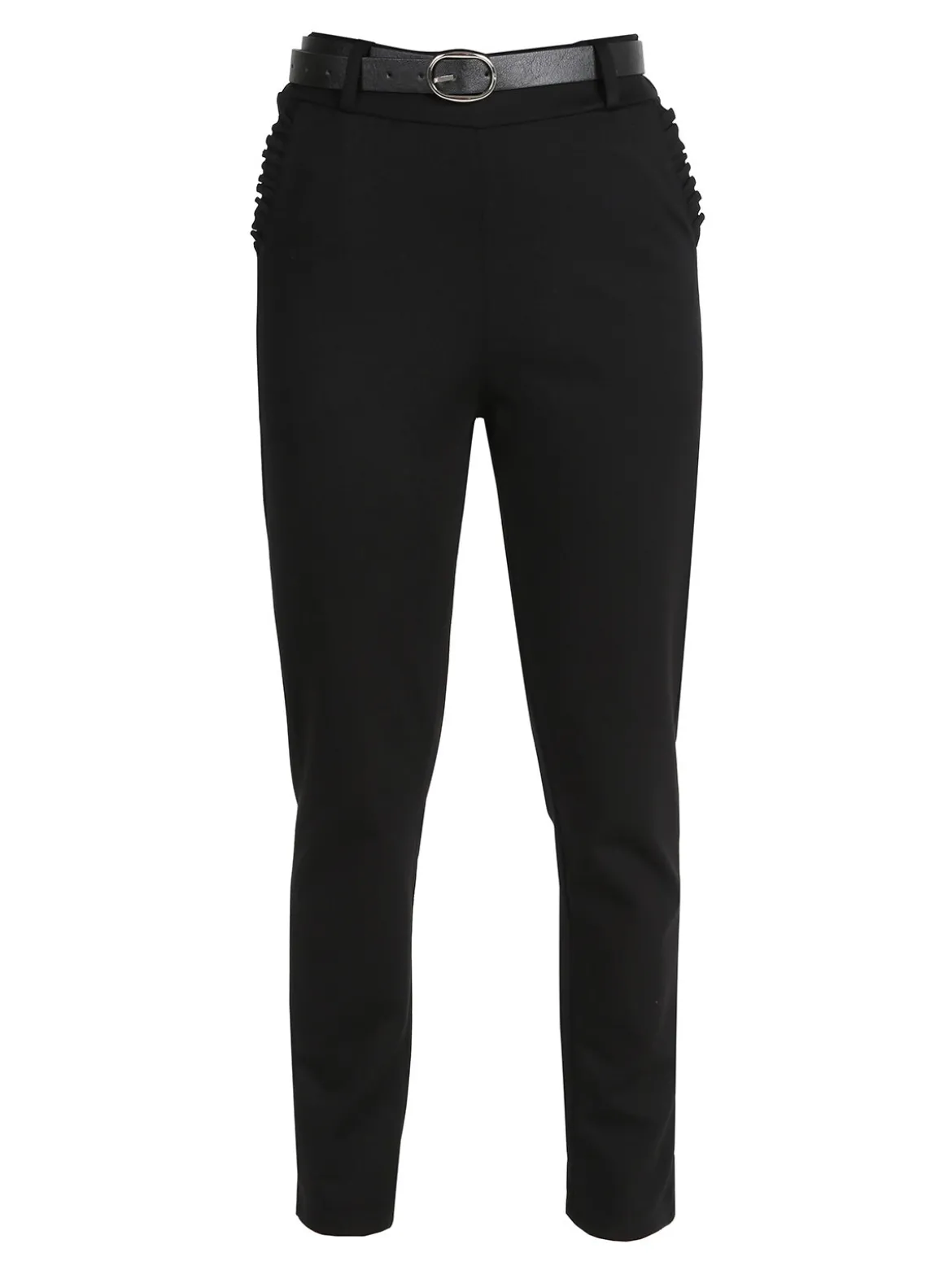 Solada Pantaloni donna casual a vita alta - nero