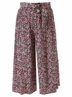 Solada Pantaloni donna culotte con stampa floreale - blu scuro