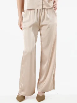 Solada Pantaloni donna effetto raso - beige