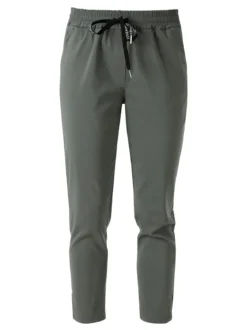 Solada Pantaloni donna elasticizzati con coulisse - verde