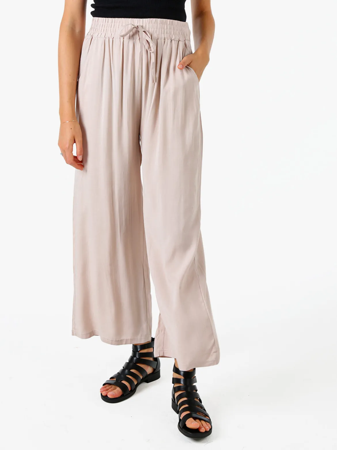 Solada Pantaloni donna estivi in cotone - beige