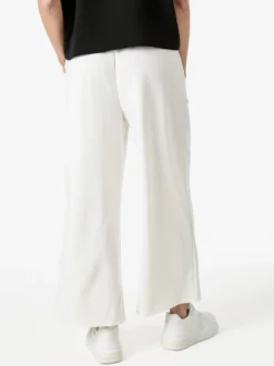 Solada Pantaloni donna in felpa a gamba larga - bianco