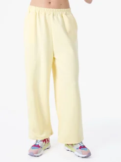 Solada Pantaloni donna in felpa a gamba larga - giallo