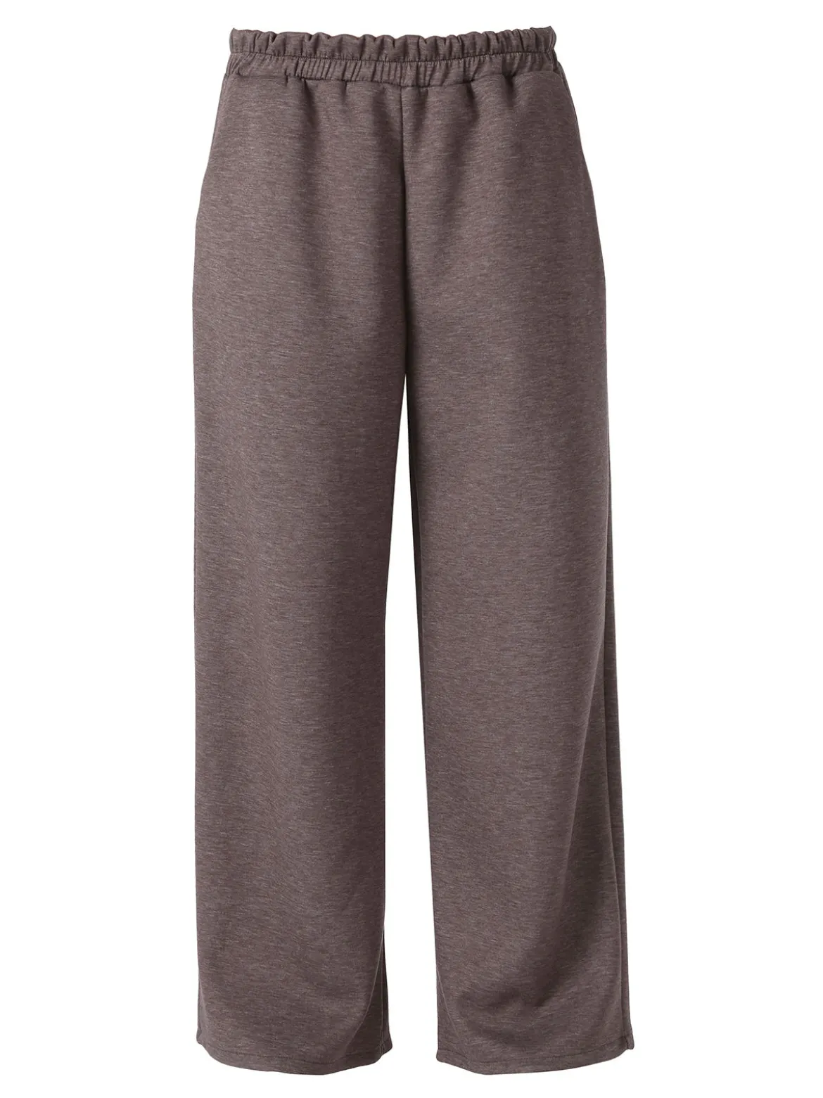 Solada Pantaloni donna in felpa a gamba larga - moro