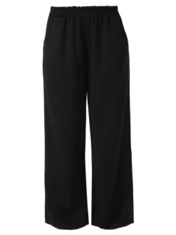 Solada Pantaloni donna in felpa a gamba larga - nero