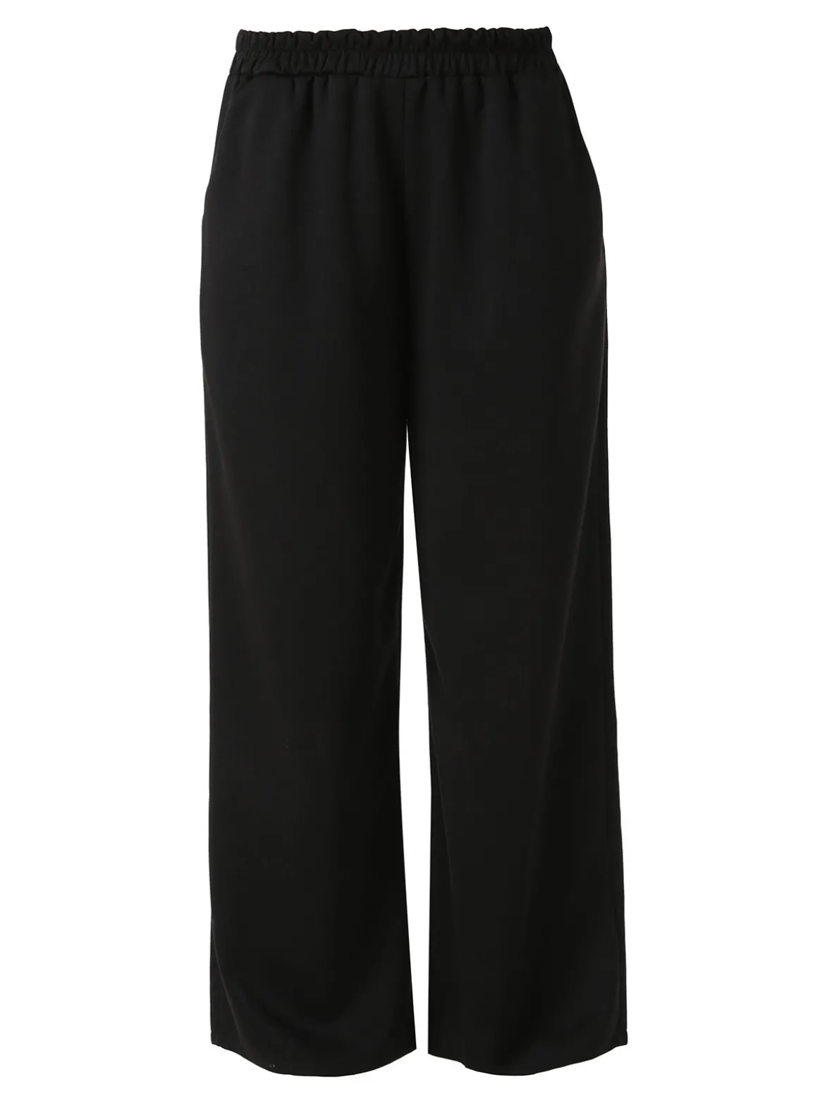 Solada Pantaloni donna in felpa a gamba larga - nero