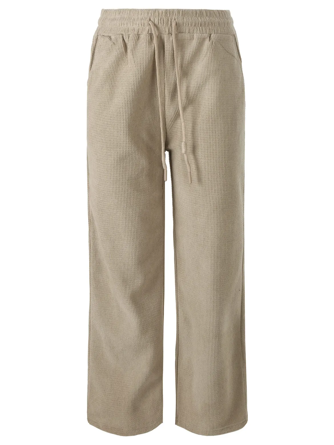 Solada Pantaloni donna in velluto a coste con coulisse - beige