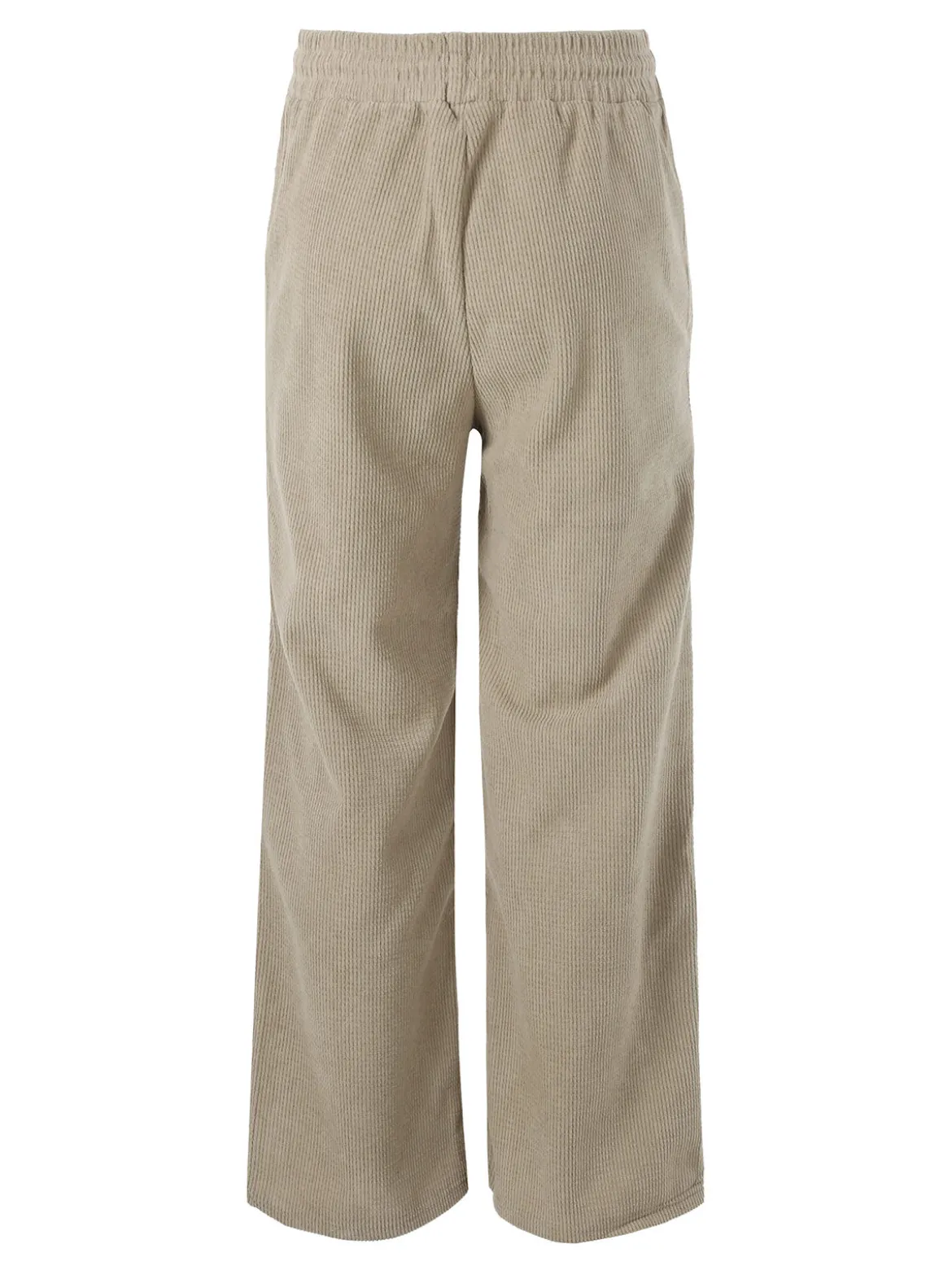 Solada Pantaloni donna in velluto a coste con coulisse - beige