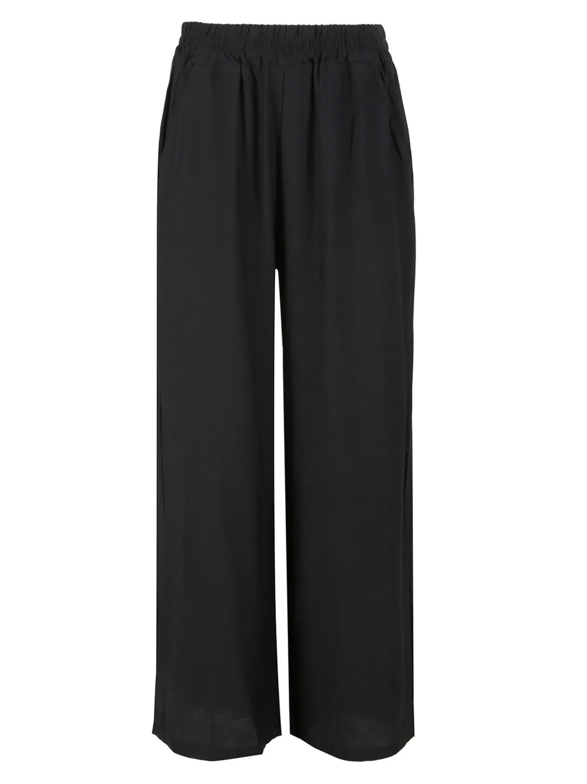 Solada Pantaloni donna in viscosa a gamba larga - nero