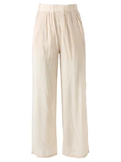Solada Pantaloni donna leggeri a gamba larga - beige