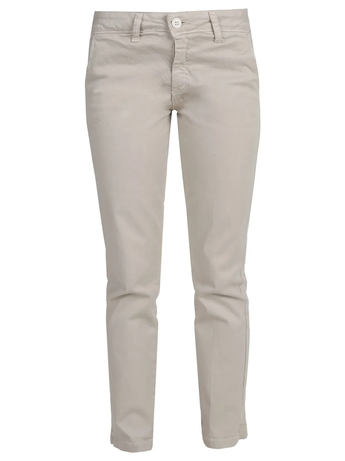 Solada Pantaloni donna slim fit a vita bassa - beige
