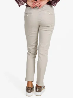 Solada Pantaloni donna slim fit a vita bassa - beige