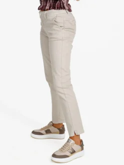 Solada Pantaloni donna slim fit a vita bassa - beige