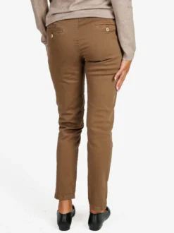 Solada Pantaloni donna slim fit a vita bassa - marrone