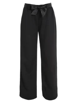 Solada Pantaloni donna vita alta a gamba larga - nero