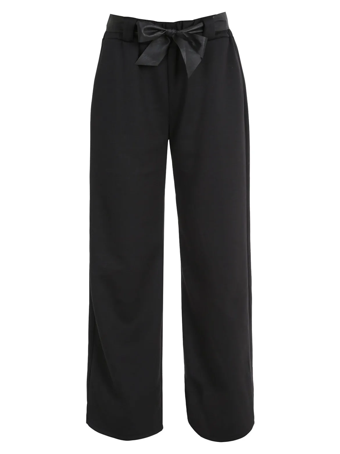Solada Pantaloni donna vita alta a gamba larga - nero