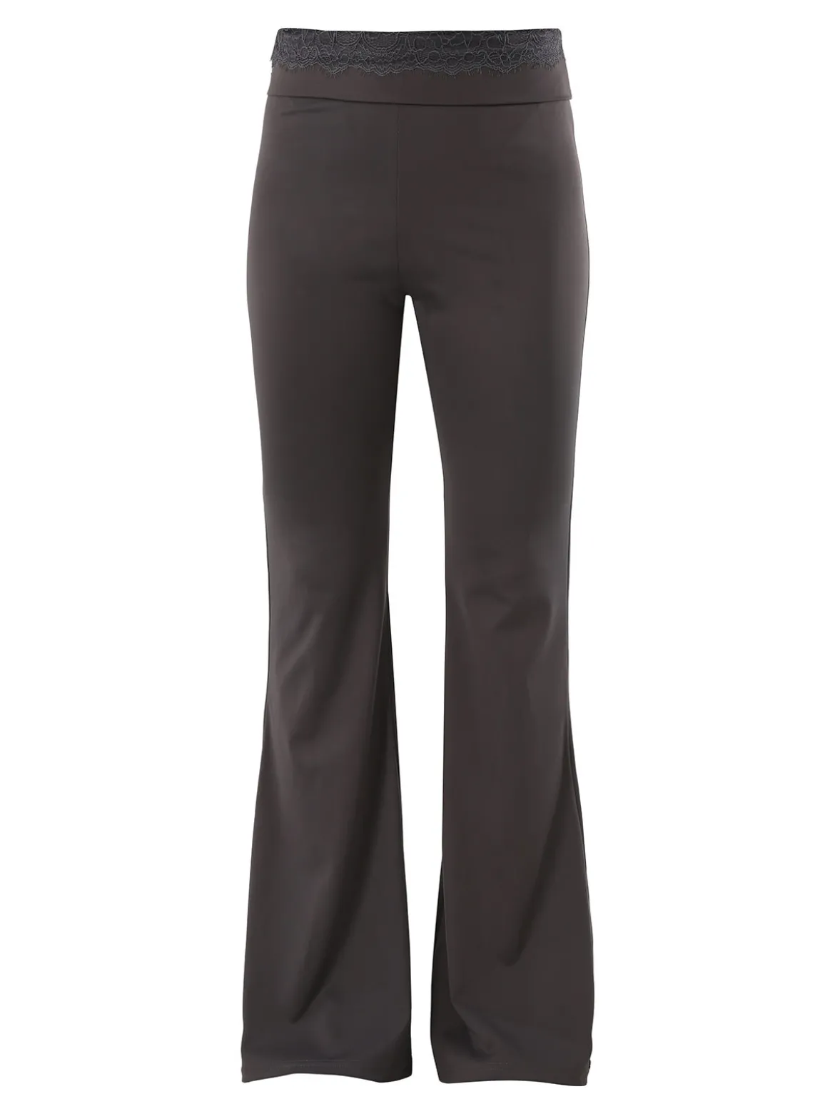 Solada Pantaloni eleganti a zampa con pizzo in vita - grigio scuro