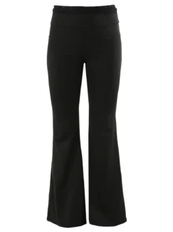 Solada Pantaloni eleganti a zampa con pizzo in vita - nero