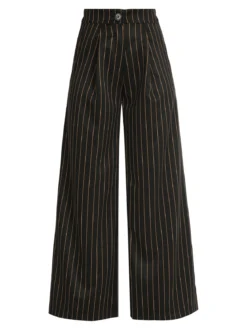 Solada Pantaloni gessati donna a gamba larga