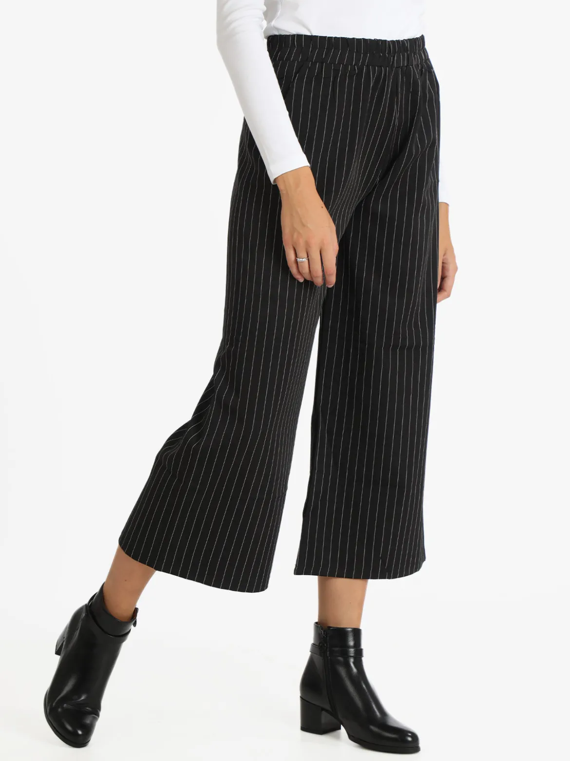 Solada Pantaloni gessati donna a gamba larga