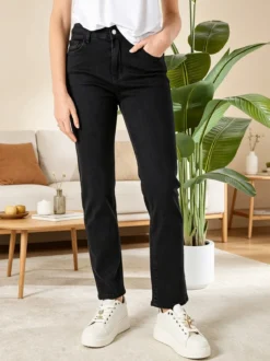 Solada Pantaloni jeans push-up da donna taglie grandi - nero
