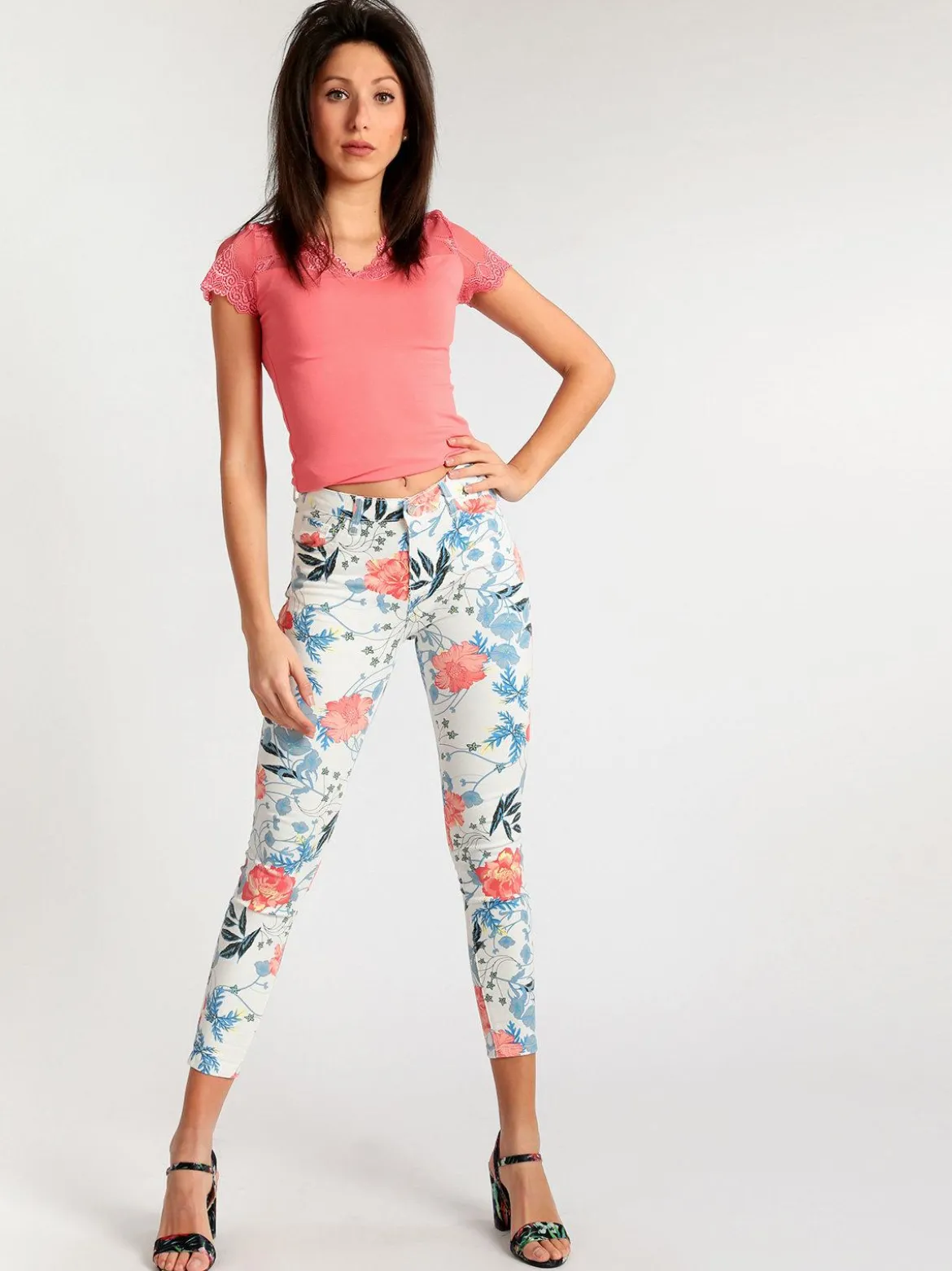 Solada Pantaloni skinny fiorati