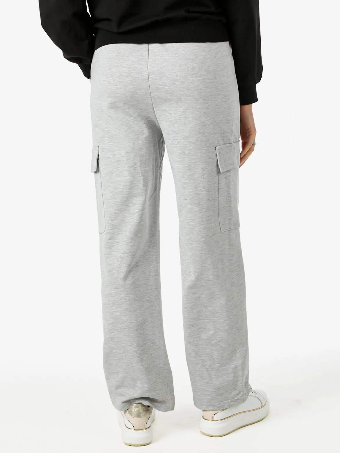 Solada Pantaloni tuta da donna con tasconi a gamba dritta - grigio