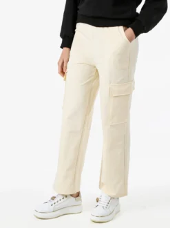 Solada Pantaloni tuta da donna con tasconi a gamba dritta - naturale