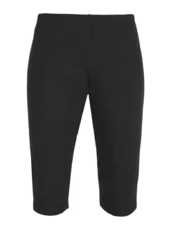 Solada Pinocchietti donna in cotone con elastico in vita - nero