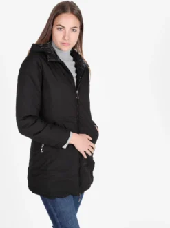 Solada Piumino donna lungo reversibile con cappuccio