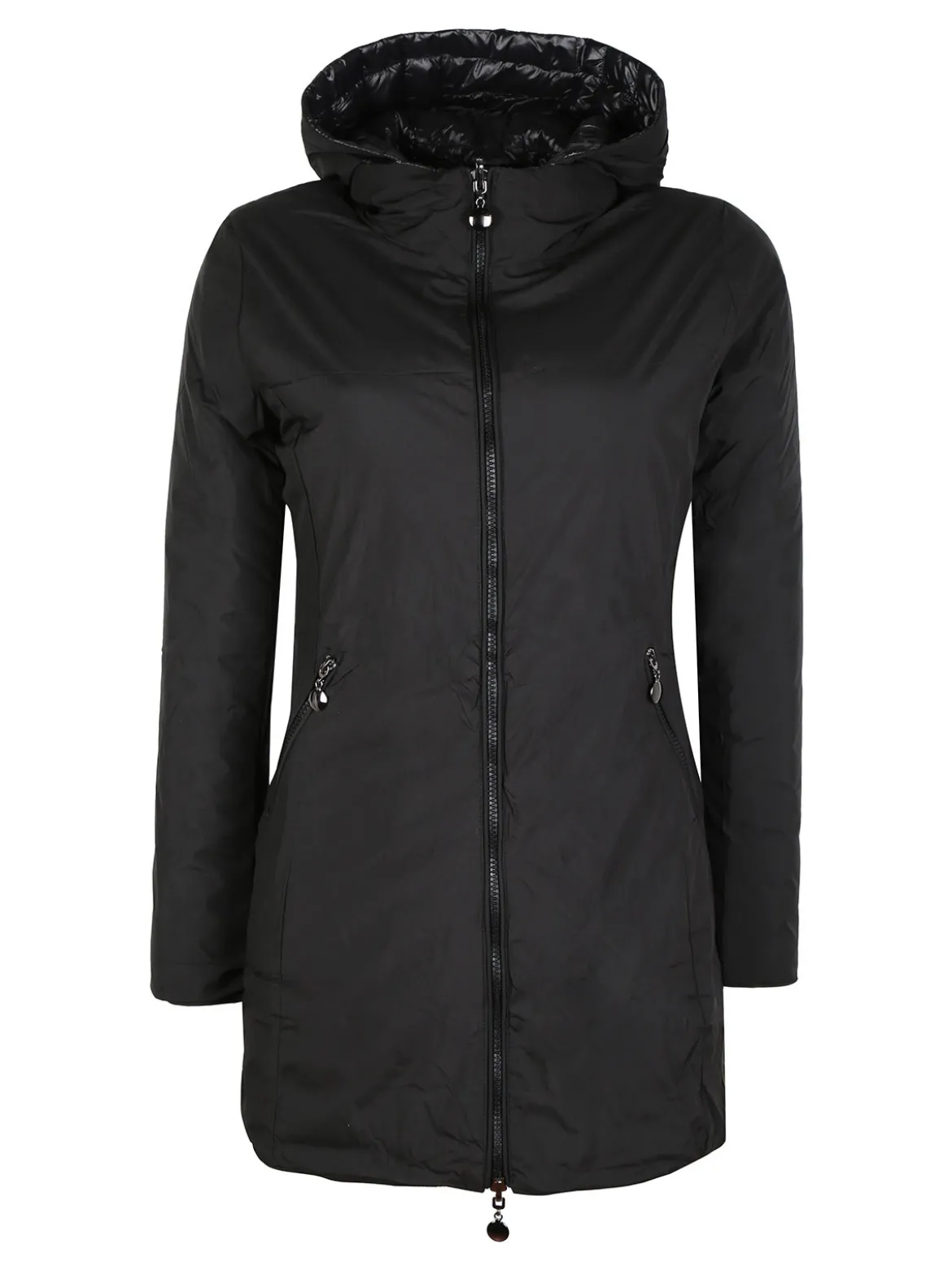 Solada Piumino donna lungo reversibile con cappuccio