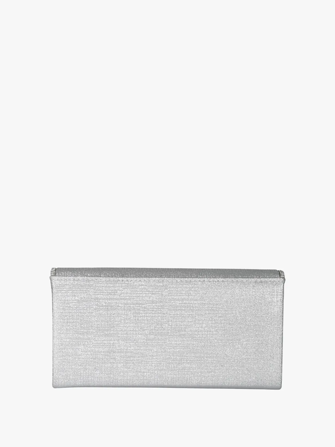 Solada Pochette donna glitter con profilo di strass - argento