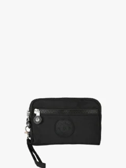 Solada Pochette donna in nylon con polsiera - nero