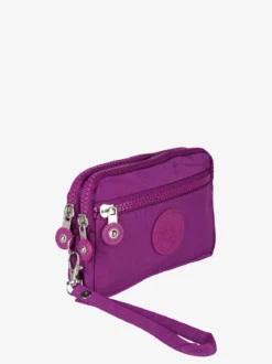 Solada Pochette donna in nylon con polsiera - viola