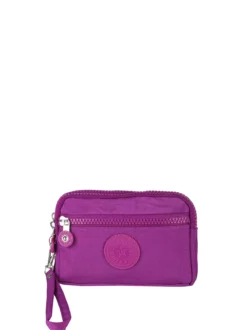 Solada Pochette donna in nylon con polsiera - viola