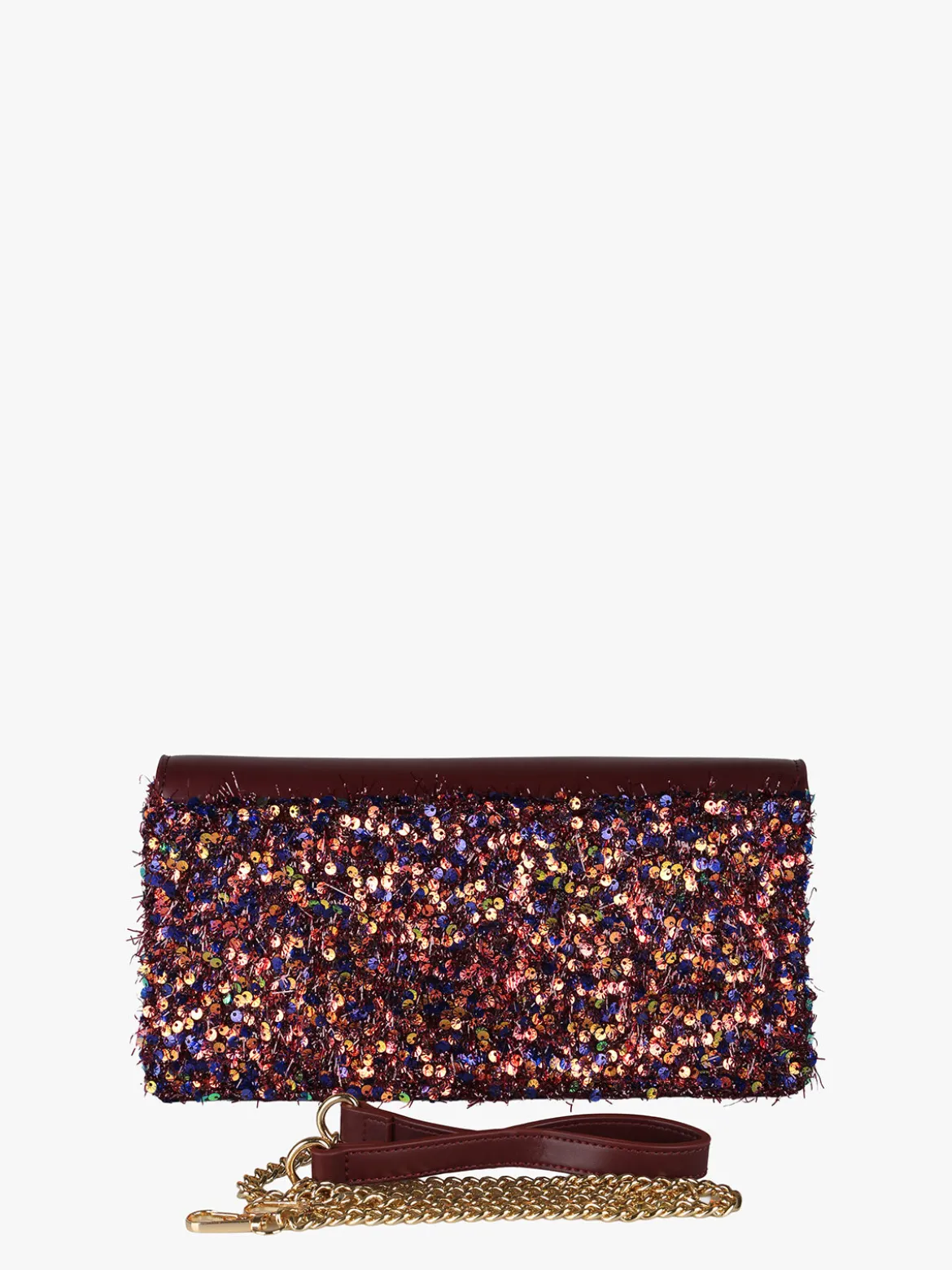 Solada Pochette gioiello da donna con paillettes - bordeaux