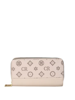 Solada Portafoglio da donna con stampa monogramma e doppia tasca - khaki