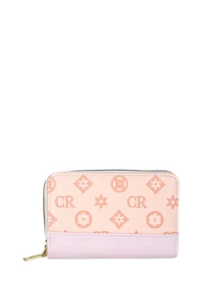 Solada Portafoglio da donna con stampa monogramma - rosa