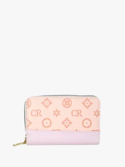 Solada Portafoglio da donna con stampa monogramma - rosa