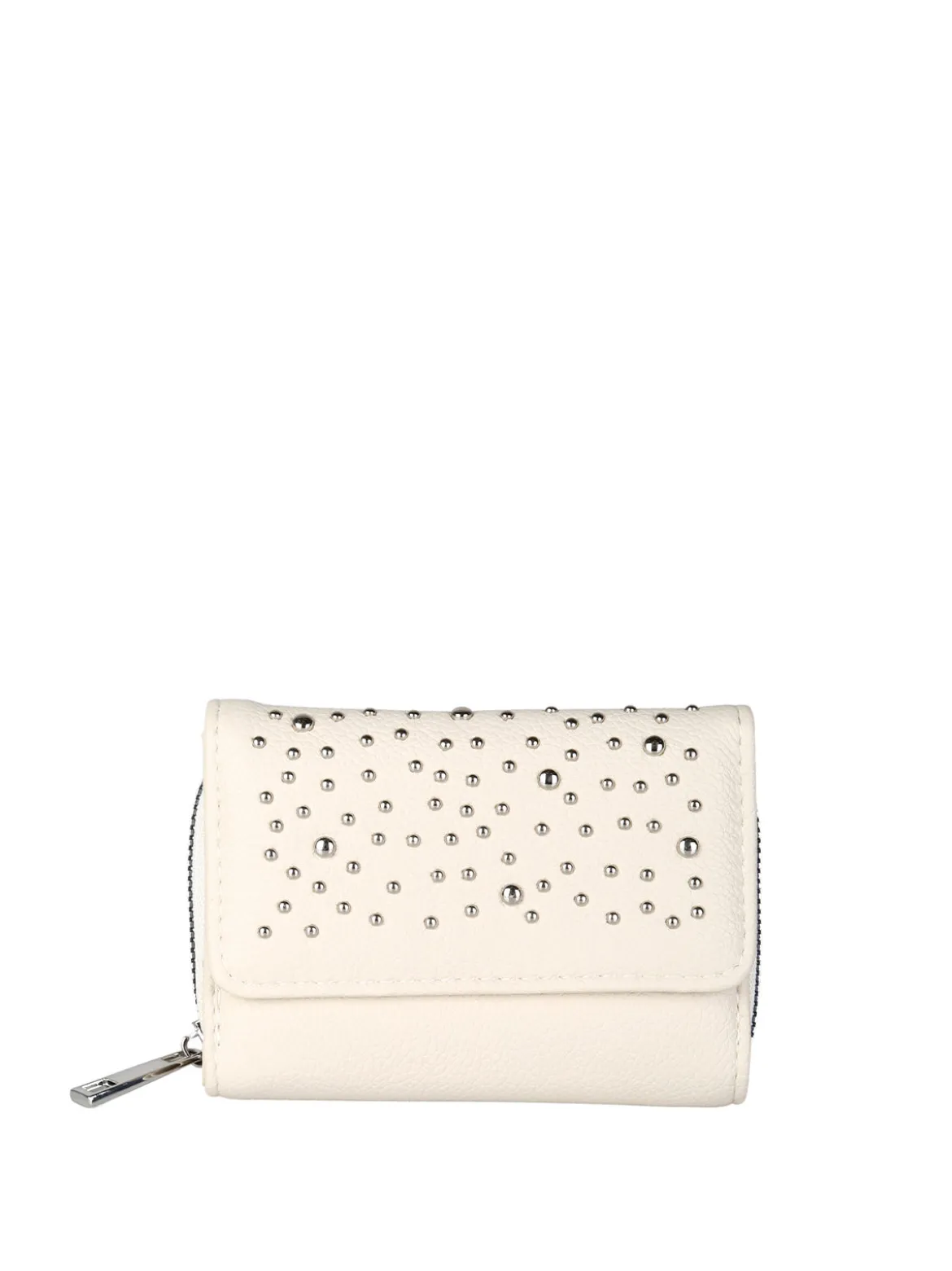 Solada Portafoglio mini da donna con borchie - beige