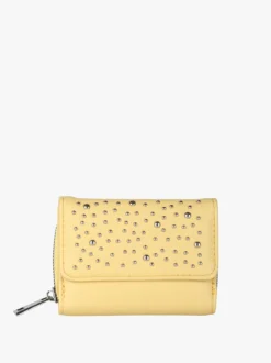 Solada Portafoglio mini da donna con borchie - giallo