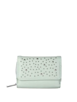 Solada Portafoglio mini da donna con borchie - verde