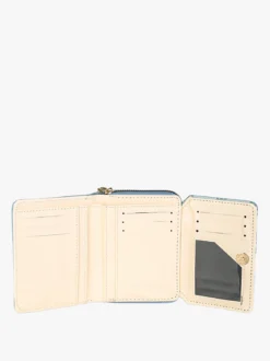 Solada Portafoglio mini da donna con stampa monogramma - azzurro