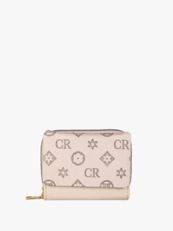 Solada Portafoglio mini da donna con stampa monogramma - khaki