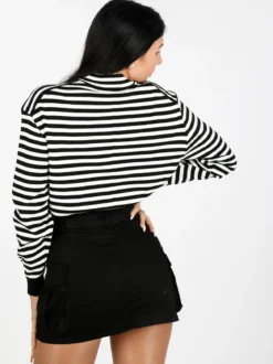 Solada Pullover cropped da donna a righe