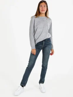 Solada Pullover donna girocollo in maglia - grigio
