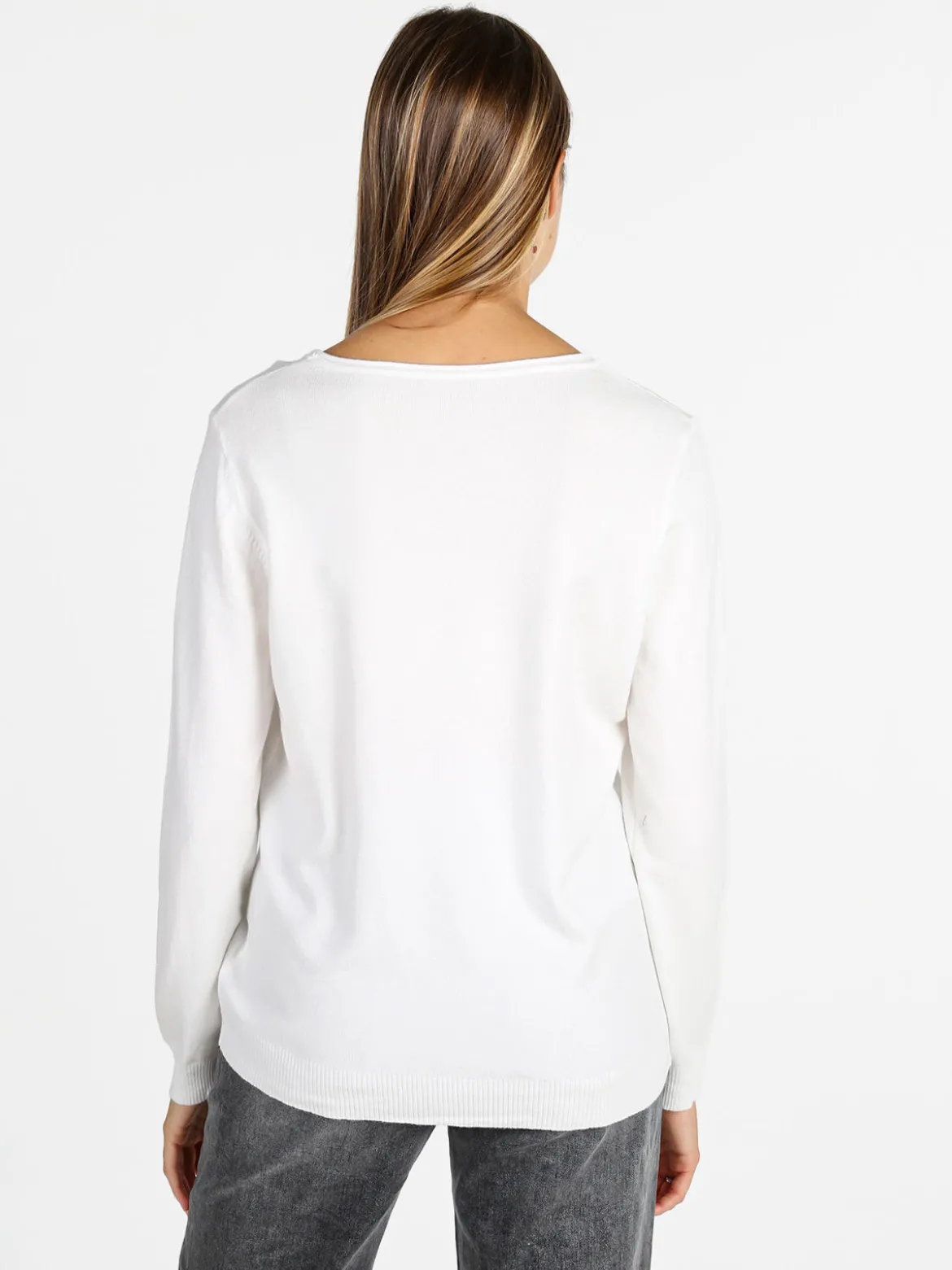 Solada Pullover donna in maglia - bianco