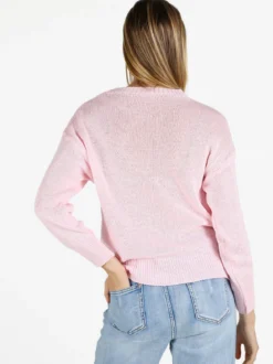 Solada Pullover donna in maglia traforata con ricamo