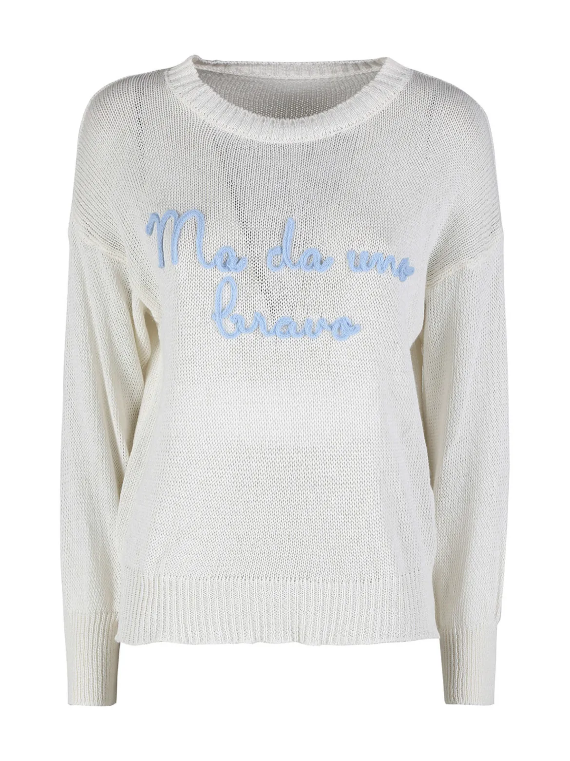 Solada Pullover donna in maglia traforata con ricamo